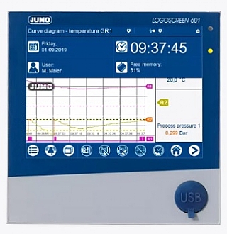 רשם ללא נייר JUMO LOGOSCREEN 601 (הגדל)